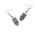 Eight Turquoise Bead Animal and Nautical Silver Hook Earrings view 3