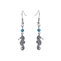 Eight Turquoise Bead Animal and Nautical Silver Hook Earrings view 4