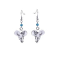 Eight Turquoise Bead Animal and Nautical Silver Hook Earrings view 5