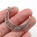 41x30mm Alloy Patterned Moon Pendant 2.5g For DIY Necklace Bracelet Jewelry Accessories view 2