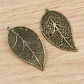 57x31mm Alloy Tree Leaf Pendant For DIY Necklace Bracelet Keychain Jewelry Charm Accessory view 2