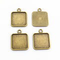 15mm 2g Gold Zinc Alloy Charm Pendant for DIY Necklace Bracelet Jewelry Making view 3