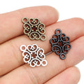 Alloy Double Dangle Pattern Pendant Connector Charm For DIY Necklace Bracelet Accessories 20x13mm 1g view 5