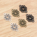 Alloy Double Dangle Pattern Pendant Connector Charm For DIY Necklace Bracelet Accessories 20x13mm 1g view 4