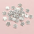 8mm Single Sided Small Flower Pendant Charm, DIY Necklace Bracelet Jewelry Findings, 0.3g view 3