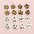 8mm Single Sided Small Flower Pendant Charm, DIY Necklace Bracelet Jewelry Findings, 0.3g view 4