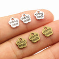 8mm Single Sided Small Flower Pendant Charm, DIY Necklace Bracelet Jewelry Findings, 0.3g view 1