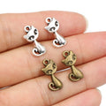 Alloy Cat Pendant Charm 17x9mm 0.6g For DIY Jewelry Necklace Bracelet Making Supplies view 5