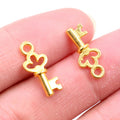Alloy Imitation Key Pendant For DIY Jewelry Accessories, Necklace Bracelet Charm, 17x7mm 0.5g view 3