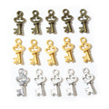 Alloy Imitation Key Pendant For DIY Jewelry Accessories, Necklace Bracelet Charm, 17x7mm 0.5g view 1