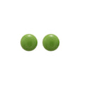 Colorful Acrylic Round Bean Stud Earrings With Silver Pins Minimalist Modern Sweet Style view 5