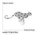 Alloy Rhinestone Leopard Brooch Pin For Luxury Garment Accessories view 5