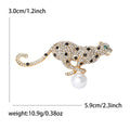 Alloy Rhinestone Leopard Brooch Pin For Luxury Garment Accessories view 4