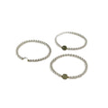 New Chinese Style Faux Pearl And Crystal Beaded Bangle With Hetian Jade Inspired Round Geometric Charm view 5
