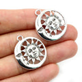 Alloy Moon And Sun Pendant Charms For DIY Jewelry Earrings Necklace Bracelet Accessories view 4
