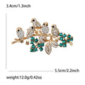 Alloy Crystal Five Bird Branch Brooch For Coats And Suits view 6