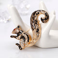 Gold Tone Squirrel Two Designs Metal Brooch Pin for Jackets and Lapels view 3