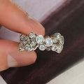 Korean Geometric Round Stack Ring Set For Women, Unique Niche Zircon Fashion Jewelry view 2