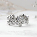 Korean Geometric Round Stack Ring Set For Women, Unique Niche Zircon Fashion Jewelry view 1