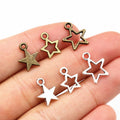 Alloy Small Star Pendant Charm For DIY Jewelry Making Necklace Bracelet Accessory Findings view 1