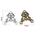 Alloy Double Loop Vintage Pattern Pendant 1.2g For DIY Necklace Bracelet Connector Charms view 4