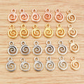 11x8mm Alloy Small Spiral Circle Pendant For DIY Jewelry Necklace Bracelet Charm Accessories view 2
