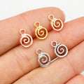 11x8mm Alloy Small Spiral Circle Pendant For DIY Jewelry Necklace Bracelet Charm Accessories view 1