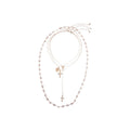 Light Luxury Vintage Multi Layer Faux Pearl Cross Pendant Choker Necklace For Women view 5