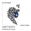 Alloy Rhinestone Peacock Brooch Pin For Garment Decoration view 4