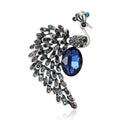 Alloy Rhinestone Peacock Brooch Pin For Garment Decoration view 2