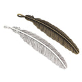 Alloy Feather Pendant 105x21mm 8g DIY Jewelry Accessory Charm For Necklace Keychain view 5