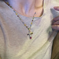 Light Luxury Alloy Colorful Zircon Cross Pendant Necklace For Women Layered Clavicle Jewelry view 4