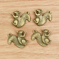 Alloy Squirrel Pendant Connector For DIY Jewelry Accessories, Necklace Bracelet Charm, 21x20mm 3.5g view 4