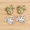 Alloy Squirrel Pendant Connector For DIY Jewelry Accessories, Necklace Bracelet Charm, 21x20mm 3.5g view 2