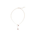 Stainless Steel Enamel Heart Pendant Necklace, Light Luxury Retro Chinese Style Clavicle Chain view 5