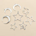 Alloy Star And Moon Pendant Charms For DIY Jewelry Necklace Bracelet Accessories view 2