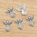 Alloy Winged Angel Pendant For DIY Jewelry Accessories, Necklace Bracelet Charm, 26x23mm 2g view 3