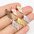 Alloy Wing Heart Pendant Charm For DIY Necklace Bracelet Jewelry Accessories 21x8mm 0.7g view 1