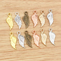 Alloy Wing Heart Pendant Charm For DIY Necklace Bracelet Jewelry Accessories 21x8mm 0.7g view 2