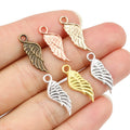 Alloy Wing Heart Pendant Charm For DIY Necklace Bracelet Jewelry Accessories 21x8mm 0.7g view 5