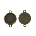 20mm Zinc Alloy Round Bezel Charm Pendant for DIY Necklace Bracelet Jewelry Making view 3
