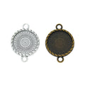 20mm Zinc Alloy Round Bezel Charm Pendant for DIY Necklace Bracelet Jewelry Making view 4