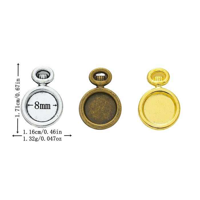 8mm Zinc Alloy Eiffel Tower Charm Pendant for DIY Necklace Bracelet Jewelry Making