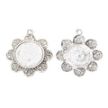 20mm Zinc Alloy Flower Charm Pendant for DIY Necklace Bracelet Jewelry Making view 3