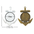 30mm Zinc Alloy Round Bezel Charm Pendant for DIY Necklace Bracelet Jewelry Making view 1