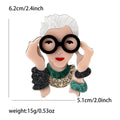 Creative Acrylic Grandma Brooch Pin For Women Suits And Cardigans view 5