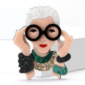 Creative Acrylic Grandma Brooch Pin For Women Suits And Cardigans view 3