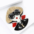 Alloy Acrylic Heart Brooch For Women's Creative Apparel Decoration view 3