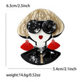 Alloy Acrylic Heart Brooch For Women's Creative Apparel Decoration view 5