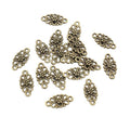 16x8mm Alloy Flower Double Loop Pendant Charm For DIY Necklace Bracelet Jewelry Findings view 5